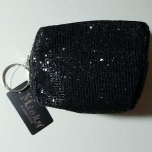 Minky Accessories Black Sequin Coin Purse